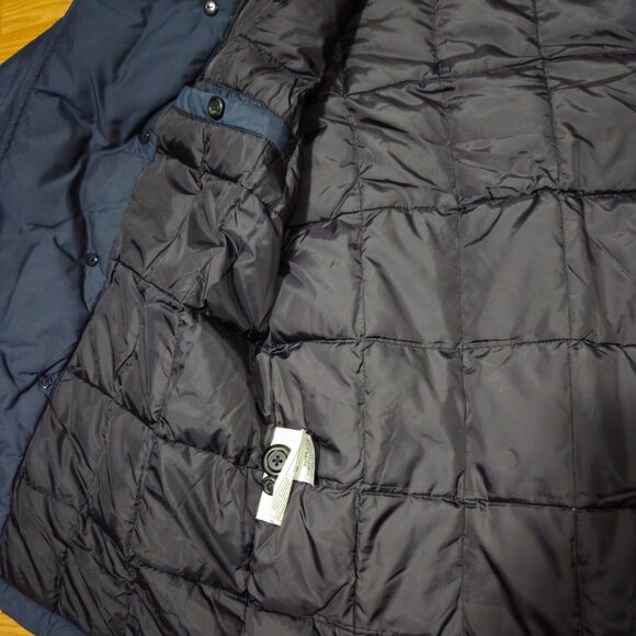 Eddie Bauer goose down button up jacket Spring Jacket Navy Blue mens Medium - Picture 8 of 16